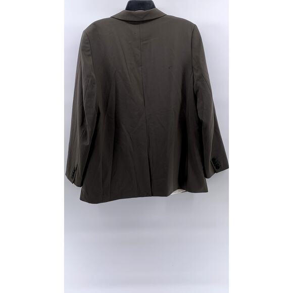 H&M Women's Black Solid Single-Button Notch Collar Long Sleeve Blazer SZ L - Picture 2 of 9